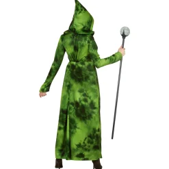 SALE Halloween-Kostüm Waldhexe, Kleid mit Kapuze, Grün, Größe S