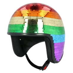SALE Helm Disco-Kugel, Einheitsgröße, Regenbogen