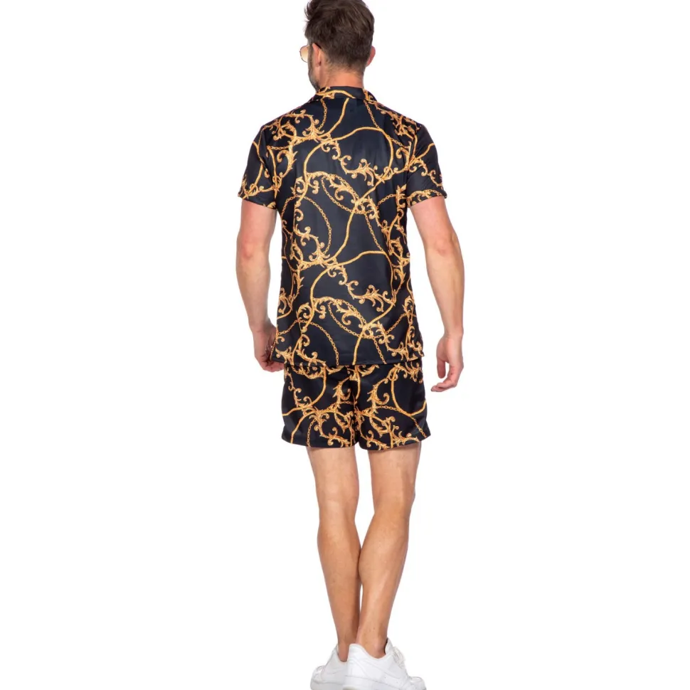 SALE Herren-Kostüm Festival-Set schwarz-gold, Gr. S