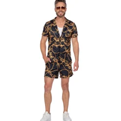 SALE Herren-Kostüm Festival-Set schwarz-gold, Gr. S