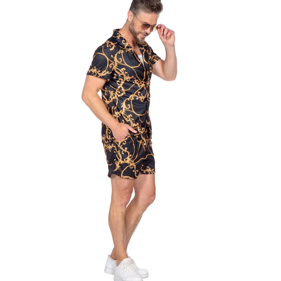 SALE Herren-Kostüm Festival-Set schwarz-gold, Gr. S
