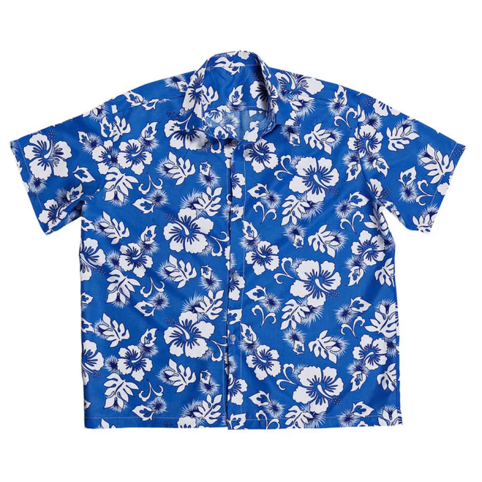 SALE Herren-Kostüm Hawaiihemd, blau, Gr. XL