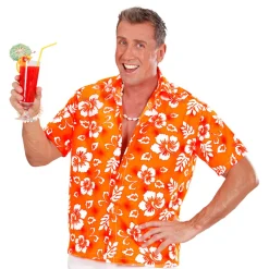 SALE Herren-Kostüm Hawaiihemd, orange, Gr.M-L