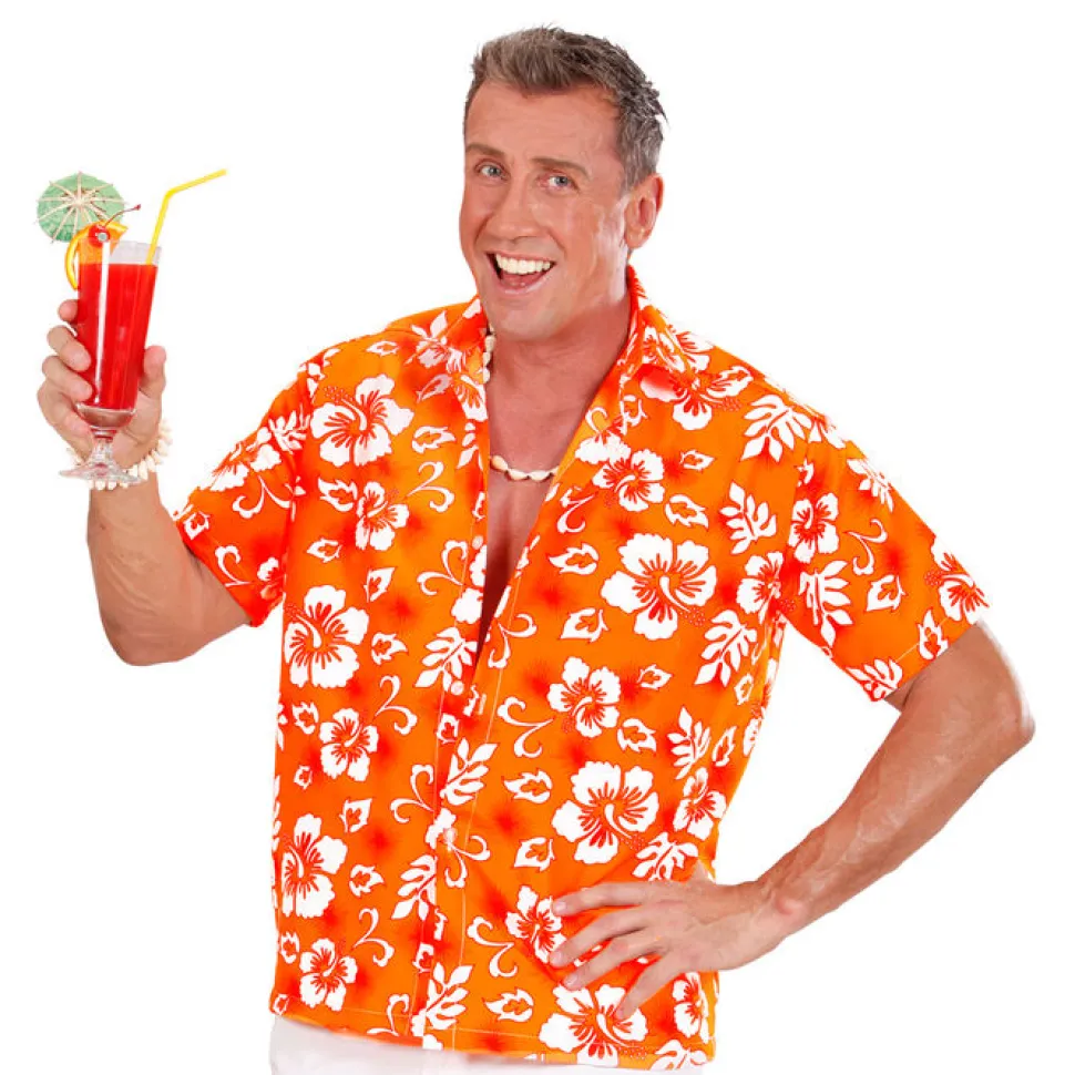SALE Herren-Kostüm Hawaiihemd, orange, Gr.XL