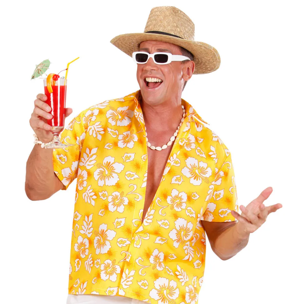 SALE Herren-Kostüm Hawaiihemd, gelb, Gr. M-L