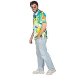 SALE Herren-Kostüm Hawaii-Hemd Papagei, bunt, Gr. S