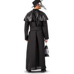 SALE Herren-Kostüm Mantel Pest-Doktor, schwarz, Gr. 48-50