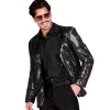 SALE Herren-Kostüm Pailletten-Jacke schwarz, Gr. S