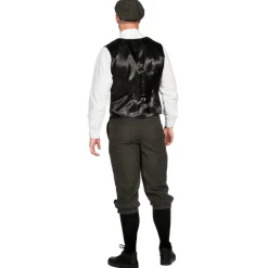 SALE Herren-Kostüm wilde 20er Arthur, grau, Gr. 46 - Set mit Hose, Weste und Mütze