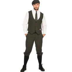 SALE Herren-Kostüm wilde 20er Arthur, grau, Gr. 46 - Set mit Hose, Weste und Mütze