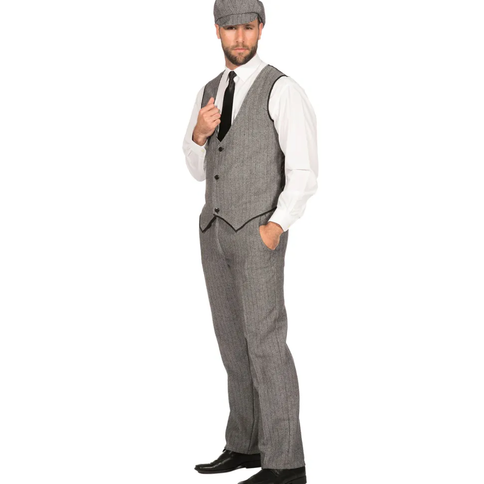 SALE Herren-Kostüm wilde 20er, schwarz-weiß, Gr. 48