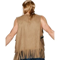 SALE Herren-Weste Hippie / Indianer mit Fransen, Gr. 48