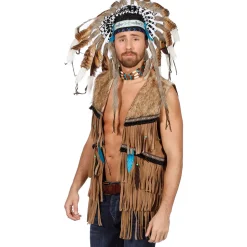 SALE Herren-Weste Hippie / Indianer mit Fransen, Gr. 48