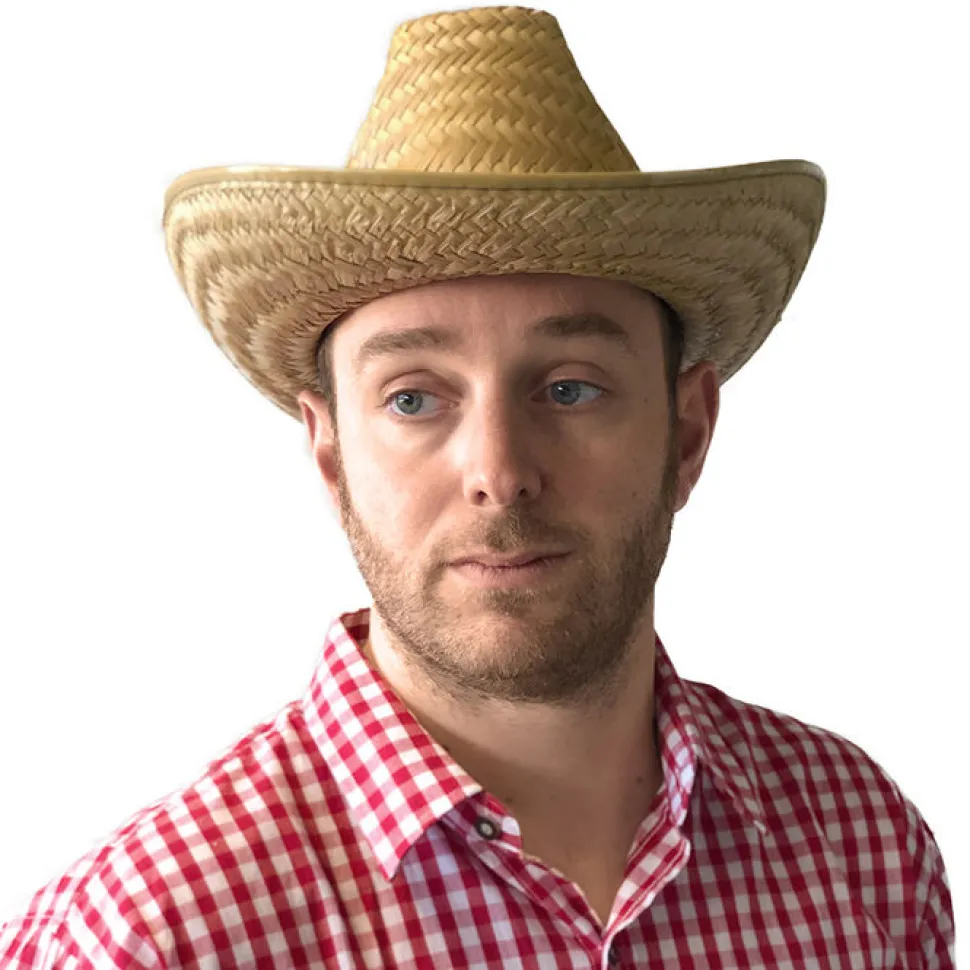 SALE Hut Cowboy Dallas aus Stroh, Einheitsgröße
