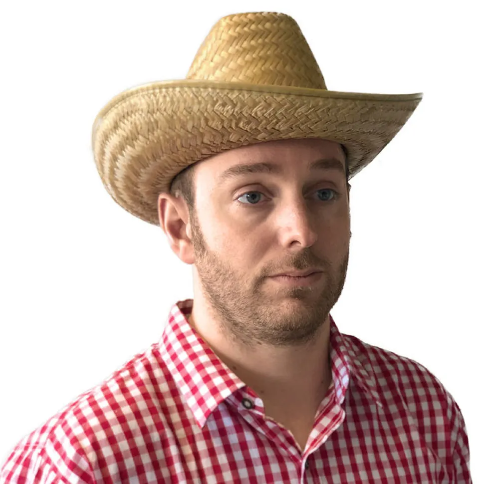 SALE Hut Cowboy Dallas aus Stroh, Einheitsgröße