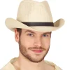 SALE Hut 20er-Jahre, Herrenhut im 20er-Jahre Stil, Cowboyhut, hell-beige mit schwarzem Hutband