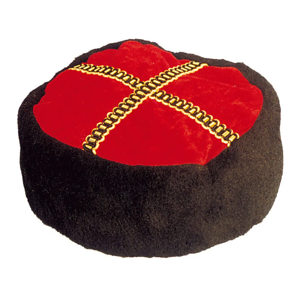 SALE Hut Kosake, rot/schwarz, Kopfweite 57
