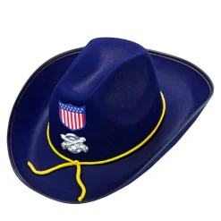 SALE Hut Yankee-Soldat, blau mit Wappen, aus Filz