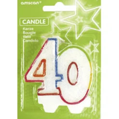 SALE Kerze 40 mit Glitter
