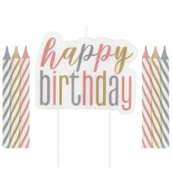 SALE Kerzen-Set Happy Birthday zum Einstecken in Kuchen & Co., 7-teilig