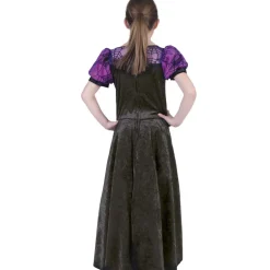SALE Kinder-Kostüm Hexe Spider, Hexenkleid schwarz-lila, Gr. 104