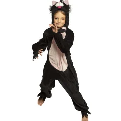 SALE Kinder-Kostüm Overall Katze, Gr. M bis 140cm Körpergröße - Plüschkostüm, Tierkostüm