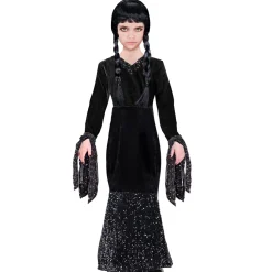 SALE Kinder-Kostüm Schwarzes Halloweenkleid, Gr. 116