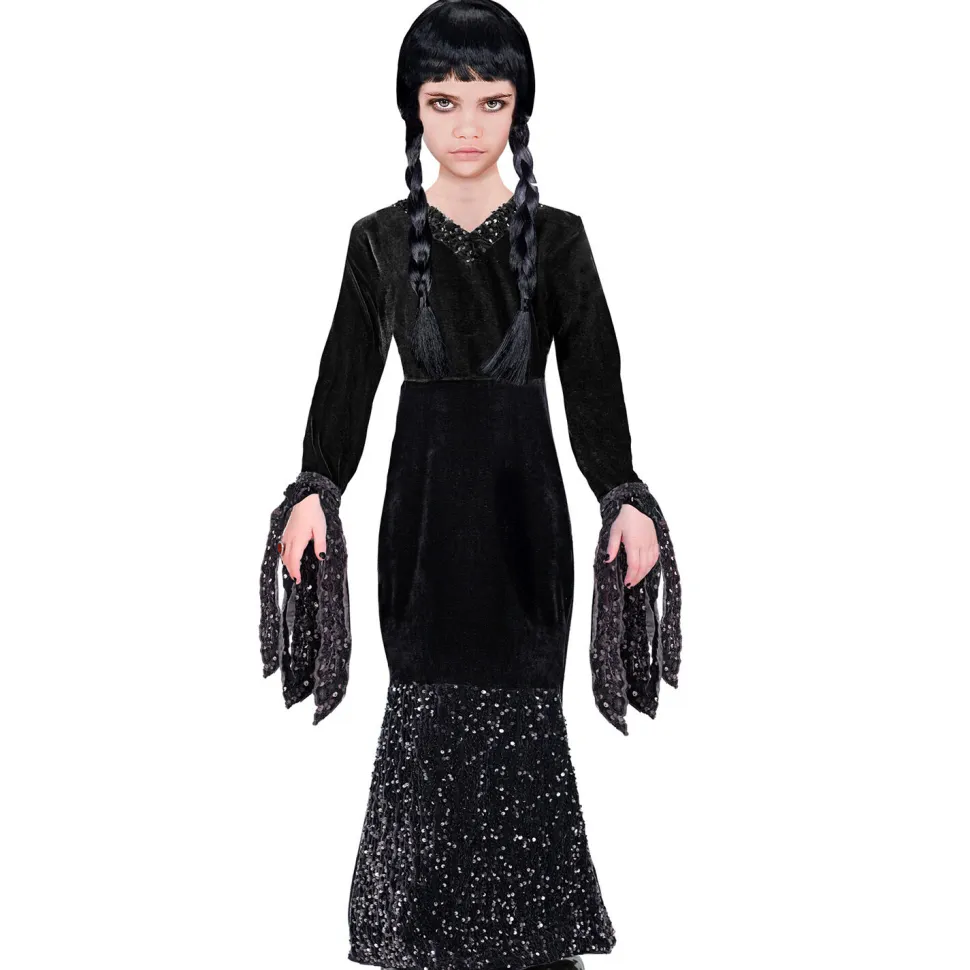 SALE Kinder-Kostüm Schwarzes Halloweenkleid, Gr. 116