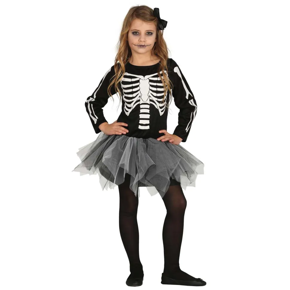 SALE Kinder-Kostüm Tutu-Kleid Skelett, 3-4 Jahre