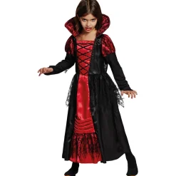 SALE Kinder-Kostüm Vampir Prinzessin, Kleid rot/schwarz, Gr. 116