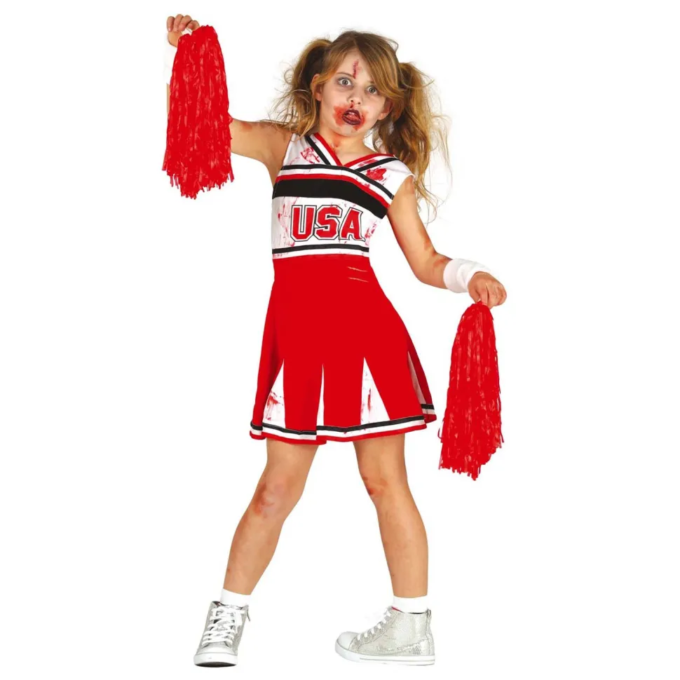 SALE Kinder-Kostüm Zombie-Cheerleader, 5-6 Jahre