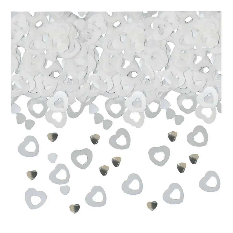 SALE Konfetti Herzen weiß, 14 g
