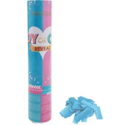 SALE Konfetti-Shooter Gender Reveal Boy, 20cm, mit blauem Papierkonfetti