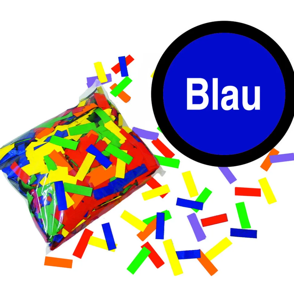 SALE Konfetti Streifen, blau, 250 g