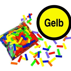SALE Konfetti Streifen, gelb, 250 g