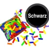 SALE Konfetti Streifen, schwarz, 250 g