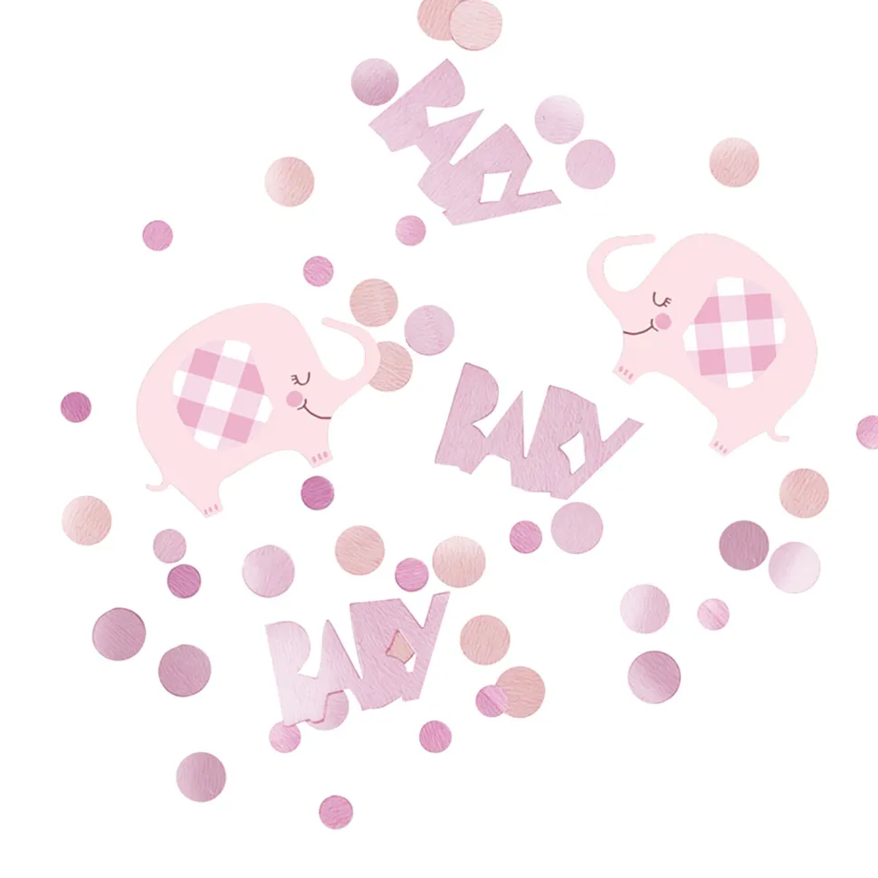 SALE Konfetti Streuteile Babyparty rosa Elefant, 14 g
