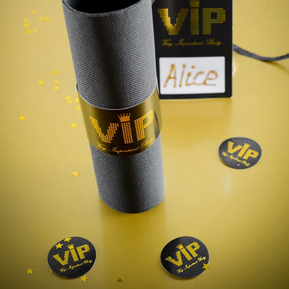 SALE Konfetti VIP, Ø 3,5 cm, schwarz, 50 Stück