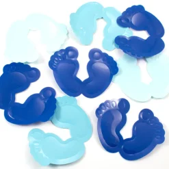 SALE Konfetti XL, Babyfüße blau