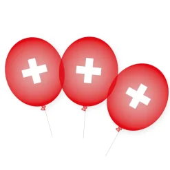 SALE Latexballons Schweiz, 8 Stück