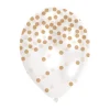 SALE Luftballon Konfetti tranparent, Gold, 6 Stk.