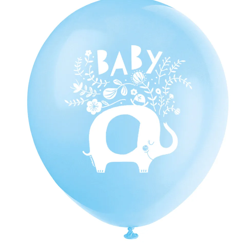SALE Luftballons Babyparty blauer Elefant, 30cm, 8 Stück