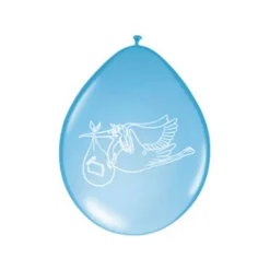 SALE Luftballon Storch It's a Boy hellblau, 8 Stk.