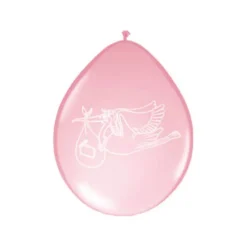 SALE Luftballon Storch It's a Girl, pink, 8 Stk.