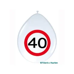 SALE Luftballon Verkehrsschild 40, 8 Stück