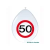 SALE Luftballon Verkehrsschild 50, 8 Stück
