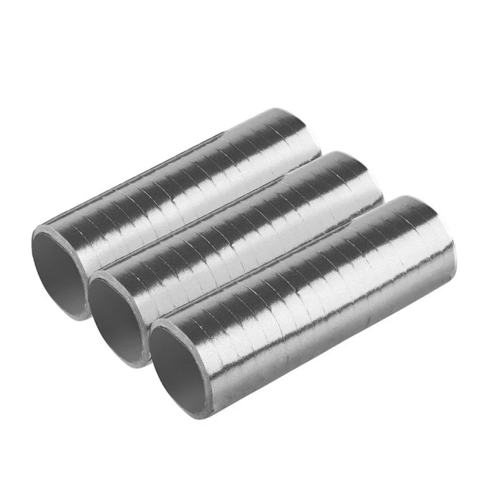 SALE Luftschlangen, silber, 3 Stk.