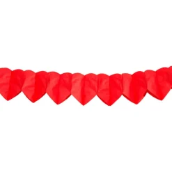 SALE Mini-Girlande rotes Herz, Papier, 2m, 1 Stk.