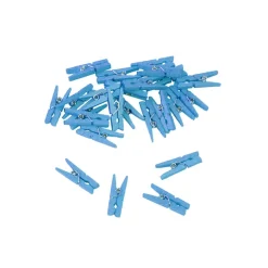 SALE Mini-Wäscheklammern, blau, 24 Stück