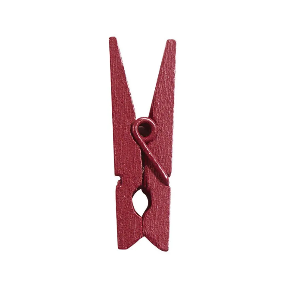 SALE Mini-Wäscheklammern burgund, 3,5 cm, 12 Stk